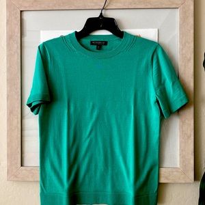 Short sleeved green summer sweater